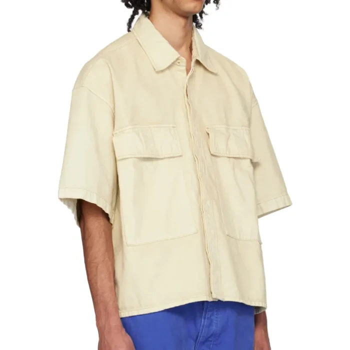Beige B1ARCHIVE Camp Denim Shirt Side