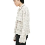 Beige B1ARCHIVE Checkered Logo Shirt Side