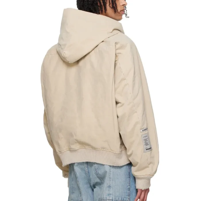 Beige B1ARCHIVE Zip-Up Jacket Back