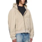 Beige B1ARCHIVE Zip-Up Jacket Side
