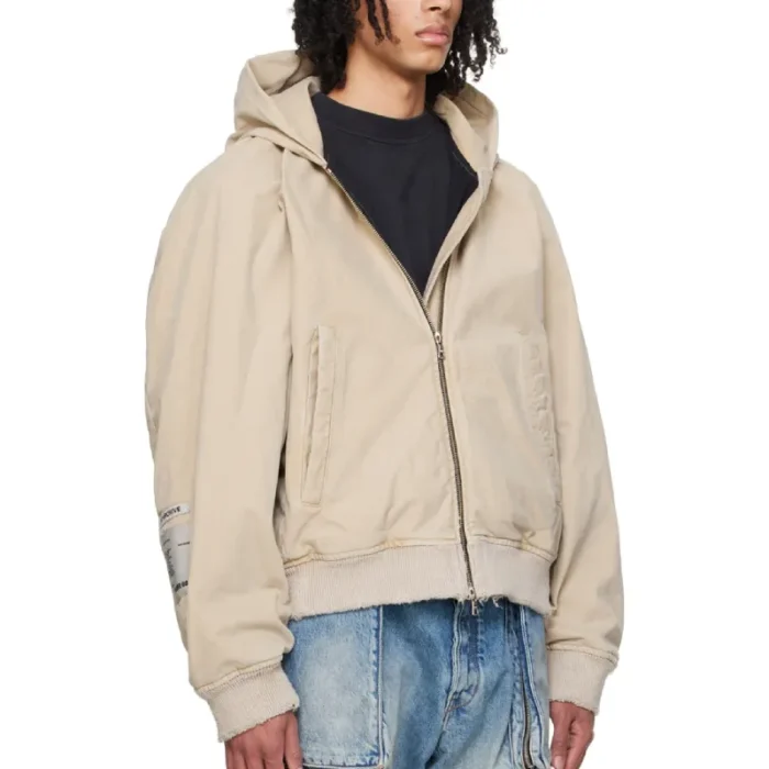 Beige B1ARCHIVE Zip-Up Jacket Side