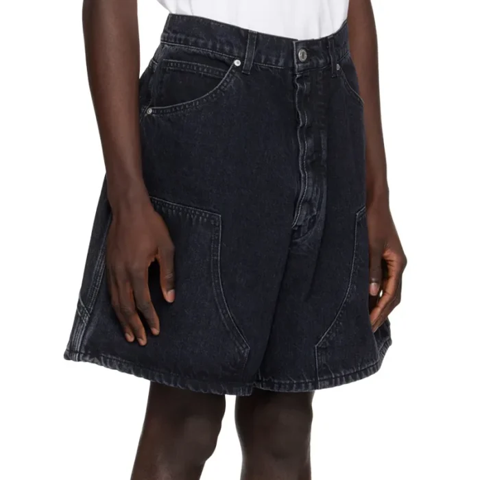 Black B1ARCHIVE Carpenter Denim Shorts Side