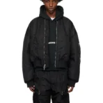 Black B1ARCHIVE Cropped Oversized Bomber Jacket