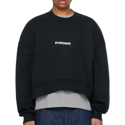 Black B1ARCHIVE Oversized Crewneck Sweatshirt
