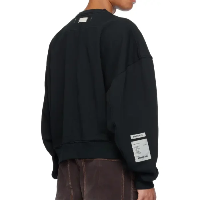 Black B1ARCHIVE Oversized Crewneck Sweatshirt Back