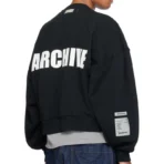 Black B1ARCHIVE Oversized Crewneck Sweatshirt Back