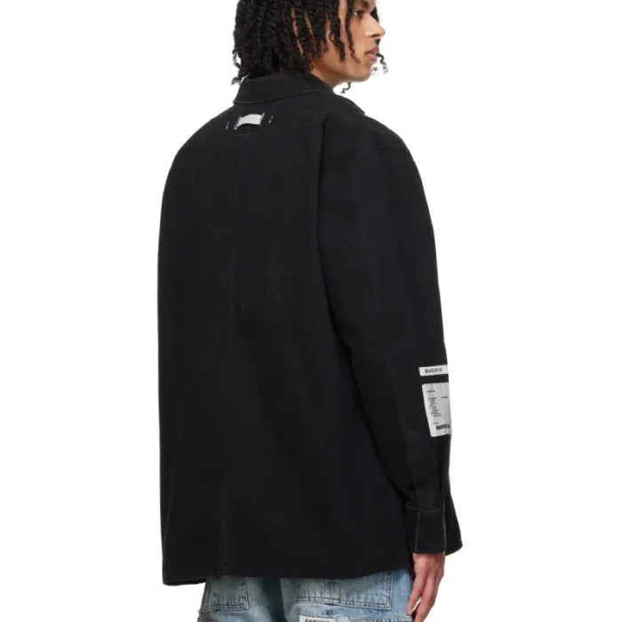 Black B1ARCHIVE Oversized Long Sleeve Shirt Back