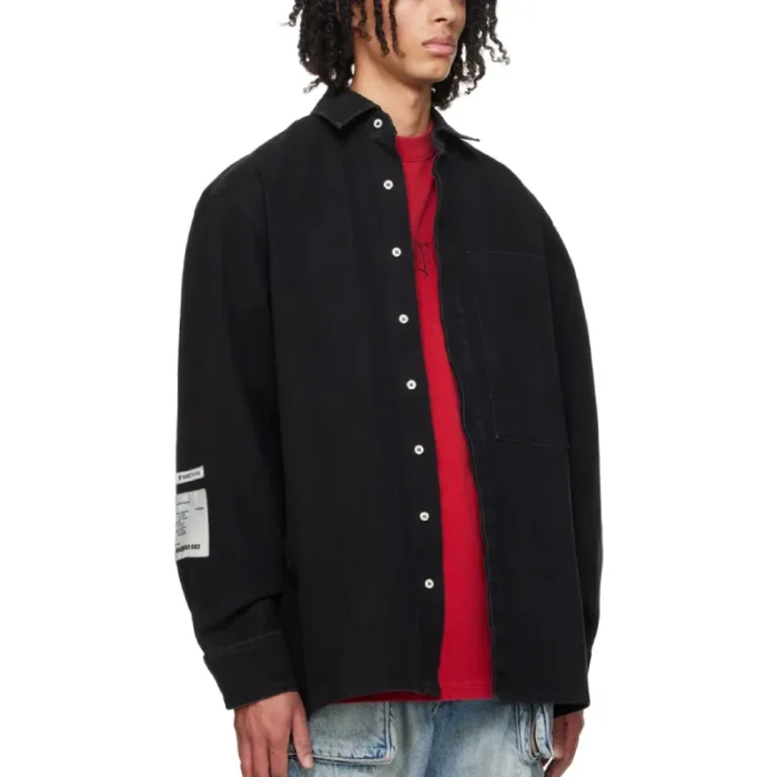 Black B1ARCHIVE Oversized Long Sleeve Shirt Side