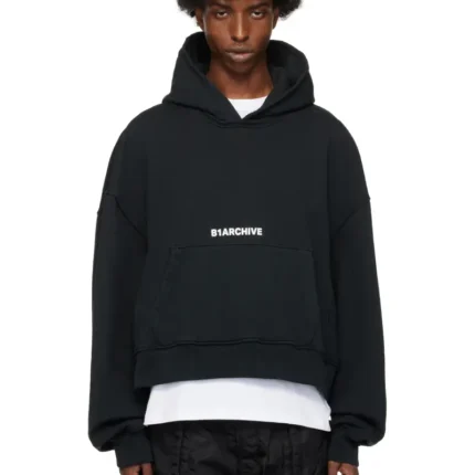 Black B1ARCHIVE Short Hoodie