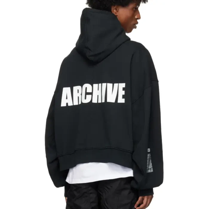 Black B1ARCHIVE Short Hoodie Back