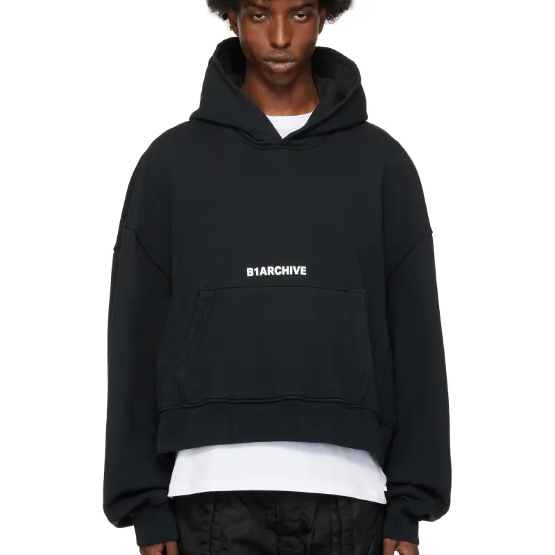 Black B1ARCHIVE Short Hoodie