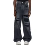 Black B1ARCHIVE Wide Leg 5 Pocket Jeans