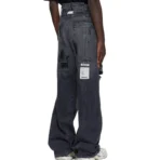 Black B1ARCHIVE Wide Leg 5 Pocket Jeans Back