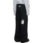 Black B1ARCHIVE Wide Leg Jeans Back