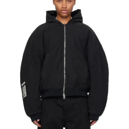 Black B1ARCHIVE Workwear Seamless Hooded Zip-Up Jacket