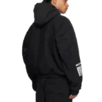 Black B1ARCHIVE Workwear Seamless Hooded Zip-Up Jacket Back