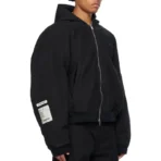 Black B1ARCHIVE Workwear Seamless Hooded Zip-Up Jacket Side