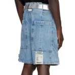 Blue B1ARCHIVE Carpenter Denim Shorts Back