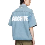 Blue B1ARCHIVE Faded Denim Shirt Back