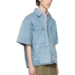 Blue B1ARCHIVE Faded Denim Shirt Side