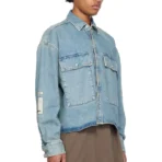 Blue B1ARCHIVE Flap Pocket Denim Shirt Side