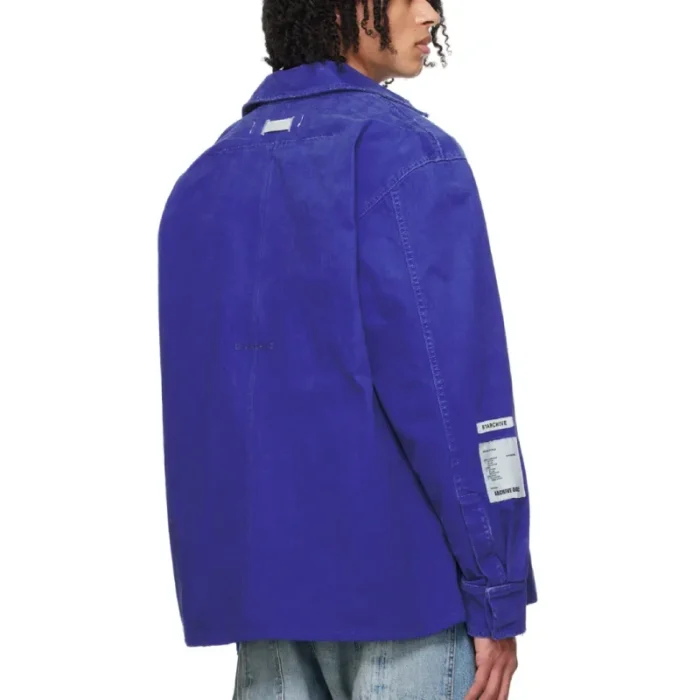 Blue B1ARCHIVE Oversized Long Sleeve Shirt Back