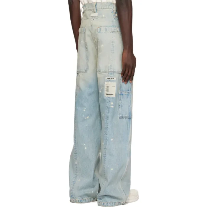 Blue B1ARCHIVE Paneled Denim Jeans Back