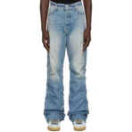 Blue B1ARCHIVE Shirred Kickflare Jeans