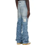 Blue B1ARCHIVE Shirred Kickflare Jeans Back