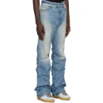 Blue B1ARCHIVE Shirred Kickflare Jeans Side