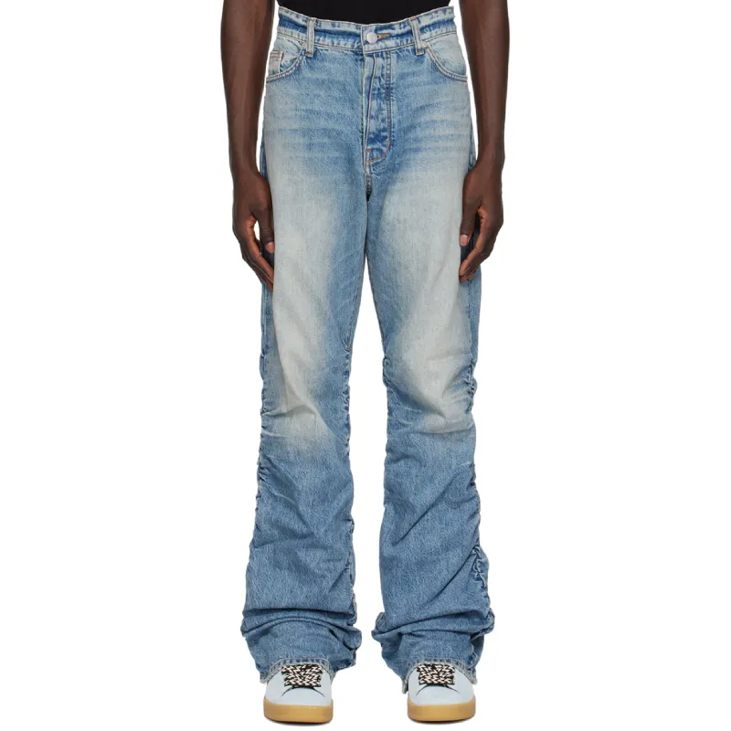 Blue B1ARCHIVE Shirred Kickflare Jeans