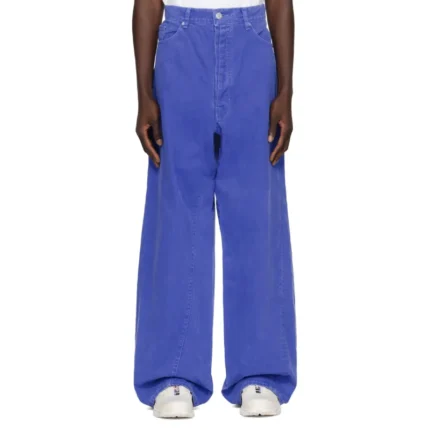 Blue B1ARCHIVE Wide Leg 5 Pocket Denim Jeans
