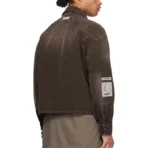 Brown B1ARCHIVE Flap Pocket Denim Shirt Back