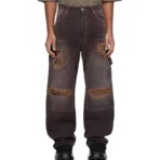 Brown B1ARCHIVE Wide Leg Carpenter Trousers