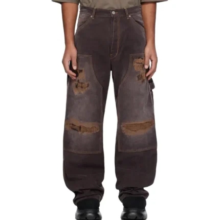 Brown B1ARCHIVE Wide Leg Carpenter Trousers