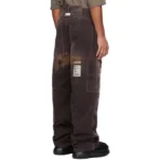 Brown B1ARCHIVE Wide Leg Carpenter Trousers Back
