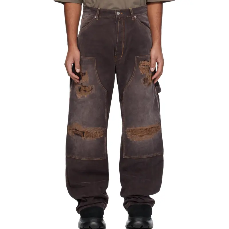 Brown B1ARCHIVE Wide Leg Carpenter Trousers