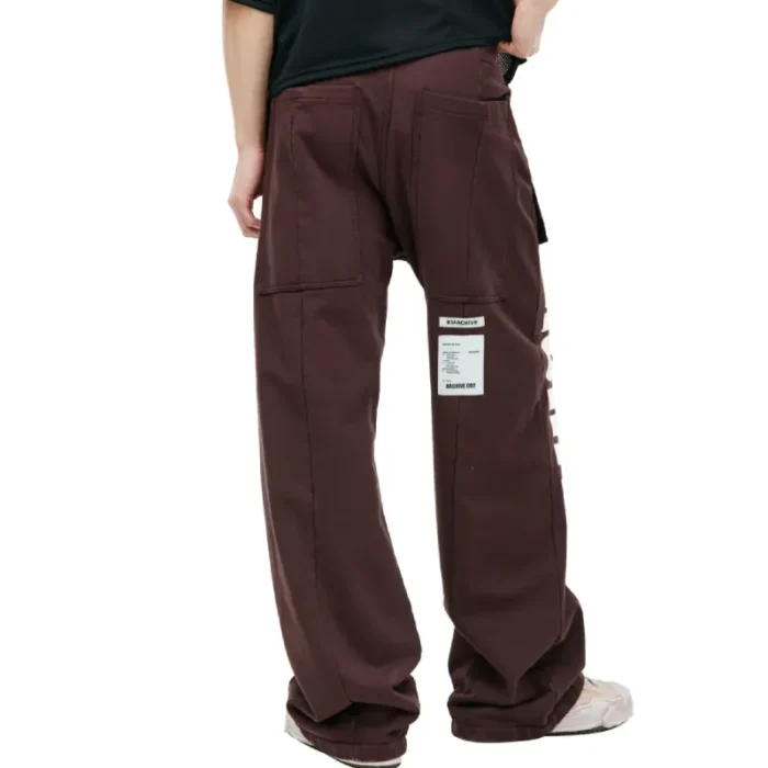 Brown B1ARCHIVE Wide Leg Sweatpants Back