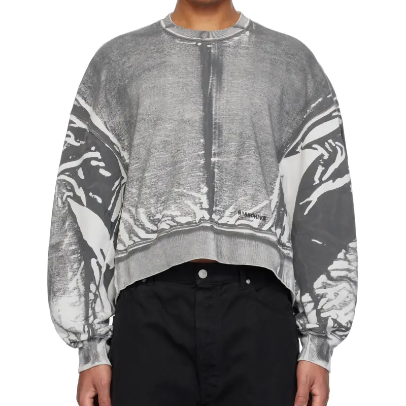 Gray B1ARCHIVE Oversized Crewneck Sweatshirt