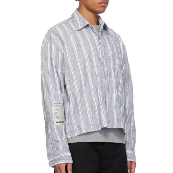 Gray B1ARCHIVE Single Pocket Shirt Side