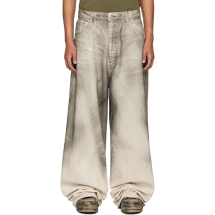 Gray B1ARCHIVE Wide Leg 5 Pocket Jeans