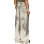 Gray B1ARCHIVE Wide Leg 5 Pocket Jeans Back