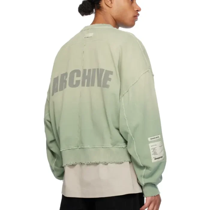 Green B1ARCHIVE Oversized Crewneck Sweatshirt Back