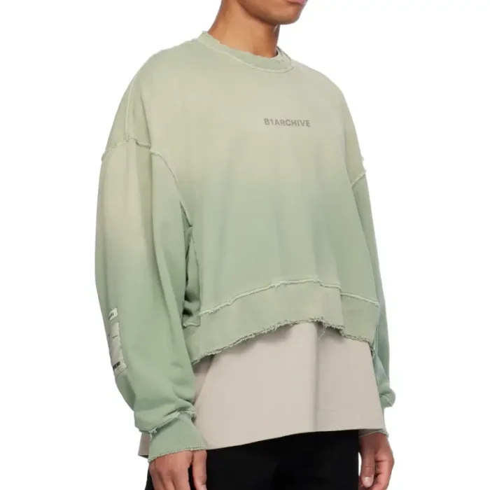 Green B1ARCHIVE Oversized Crewneck Sweatshirt Side