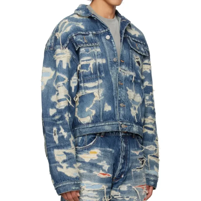 Indigo B1ARCHIVE Trucker Denim Jacket Side