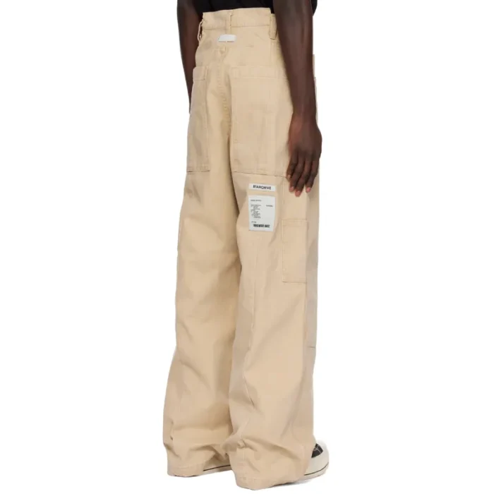 Khaki B1ARCHIVE Paneled Trousers Back
