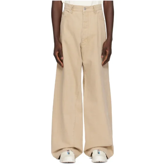 Khaki B1ARCHIVE Wide Leg 5 Pocket Denim Jeans
