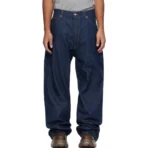 Navy B1ARCHIVE Wide Leg Denim Jeans