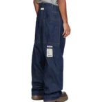 Navy B1ARCHIVE Wide Leg Denim Jeans Back